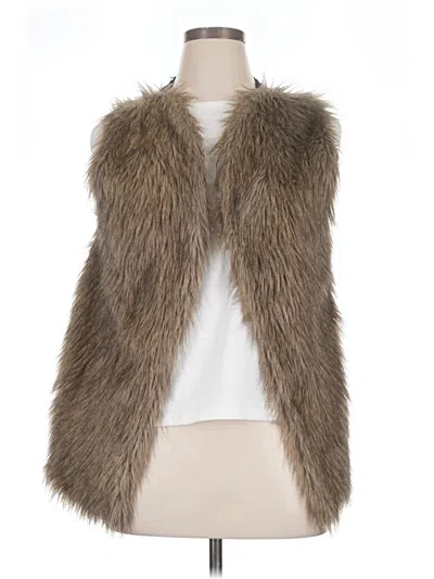 Pre-owned Cato Faux Fur Vest In Brown