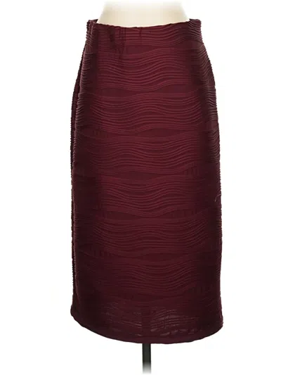 Pre-owned Cato Formal Skirt In Burgundy