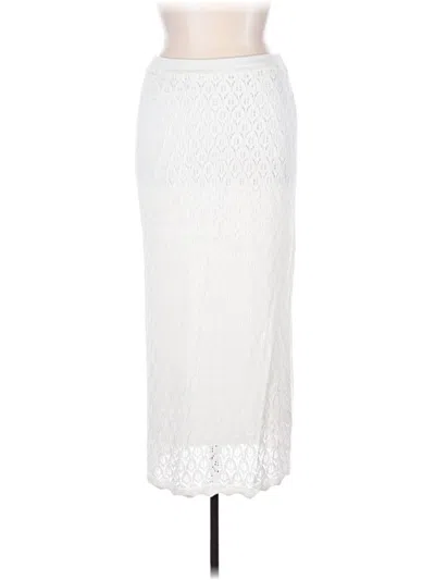 Pre-owned Cato Formal Skirt In White