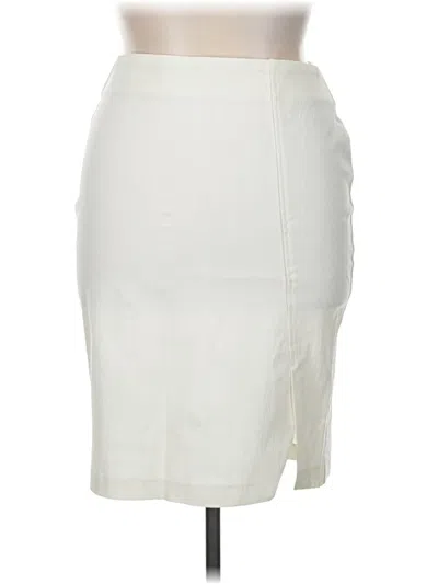 Pre-owned Cato Formal Skirt In White