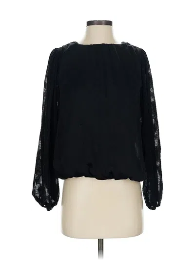 Pre-owned Cato Long Sleeve Blouse In Black