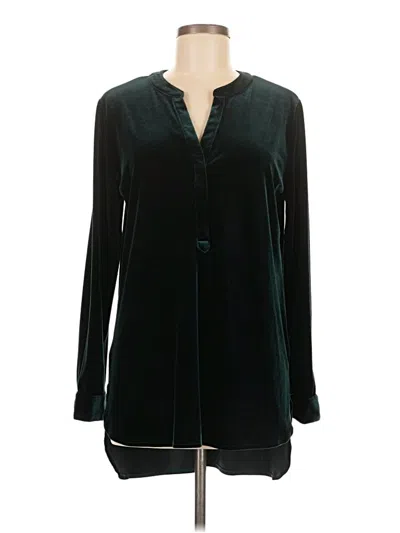 Pre-owned Cato Long Sleeve Blouse In Black