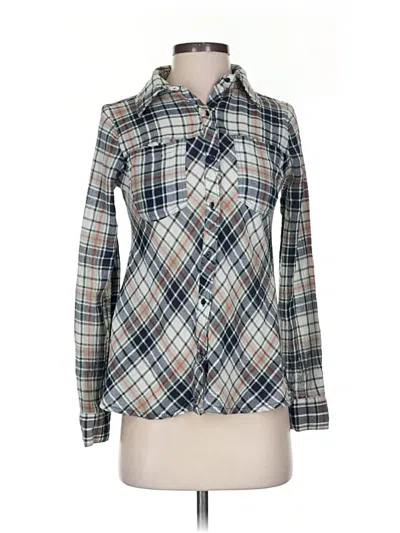 Pre-owned Cato Long Sleeve Blouse In Blue