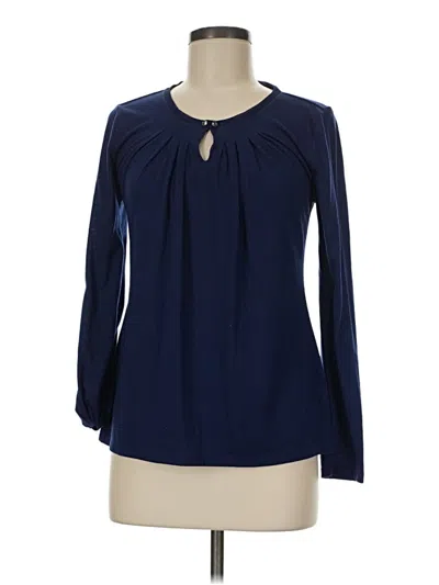 Pre-owned Cato Long Sleeve Blouse In Blue