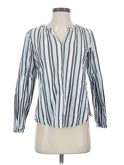 Pre-owned Cato Long Sleeve Blouse In Blue