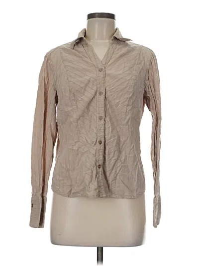 Pre-owned Cato Long Sleeve Blouse In Brown