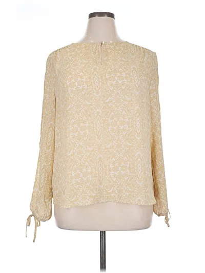 Pre-owned Cato Long Sleeve Blouse In Gold