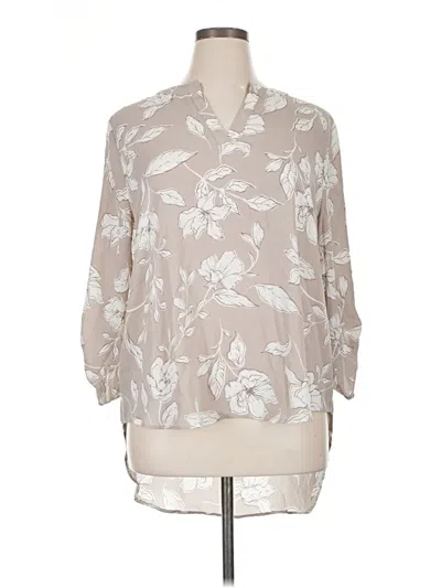 Pre-owned Cato Long Sleeve Blouse In Gray
