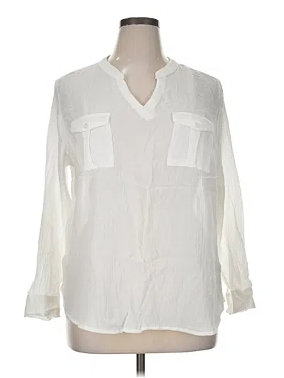 Pre-owned Cato Long Sleeve Blouse In Ivory