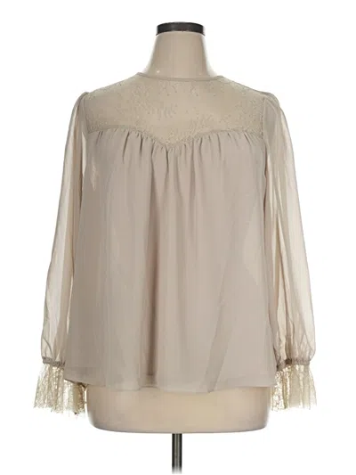 Pre-owned Cato Long Sleeve Blouse In Ivory