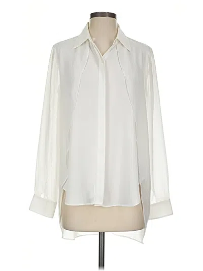 Pre-owned Cato Long Sleeve Blouse In Ivory