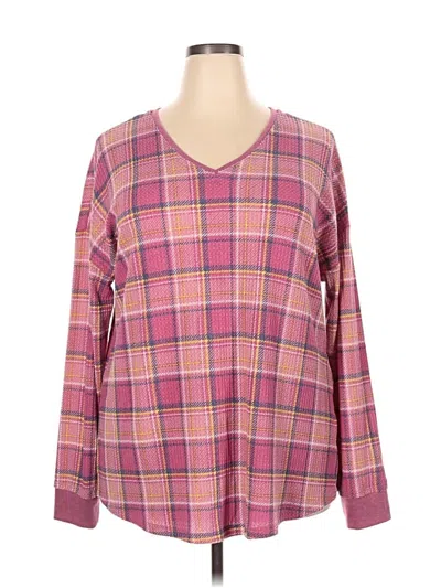 Pre-owned Cato Long Sleeve Blouse In Pink