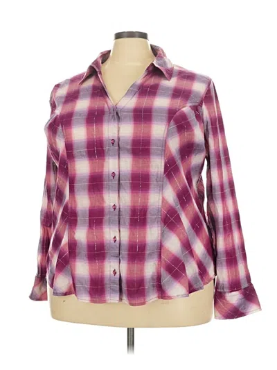 Pre-owned Cato Long Sleeve Blouse In Pink