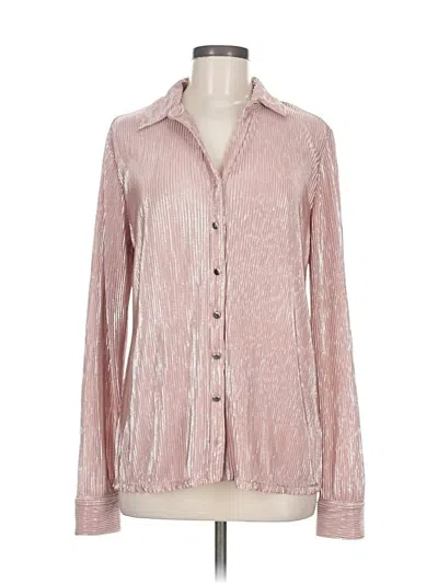 Pre-owned Cato Long Sleeve Blouse In Pink