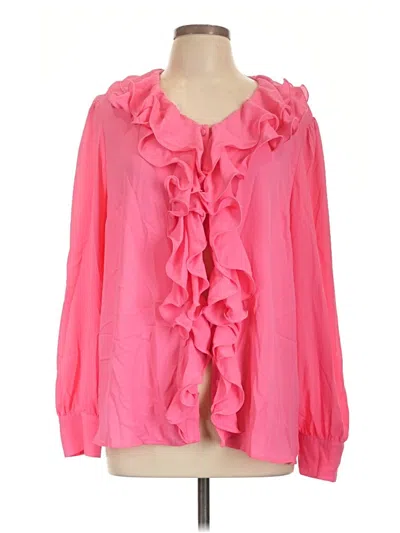 Pre-owned Cato Long Sleeve Blouse In Pink