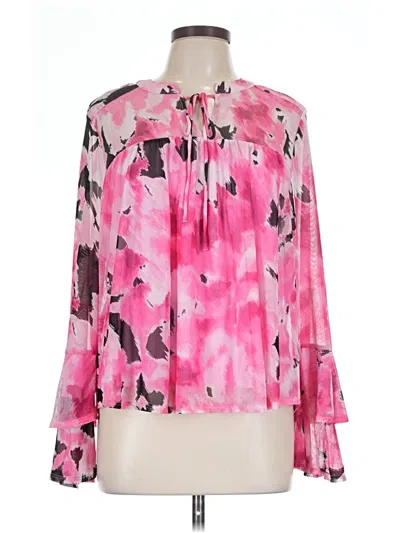 Pre-owned Cato Long Sleeve Blouse In Pink