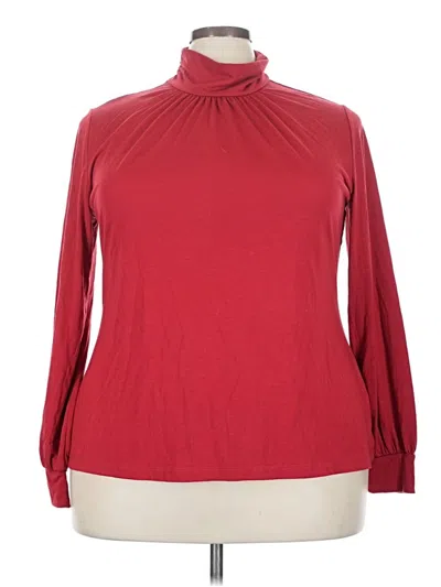 Pre-owned Cato Long Sleeve Blouse In Red