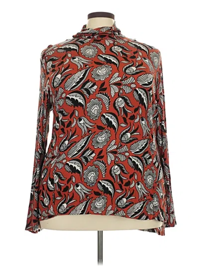 Pre-owned Cato Long Sleeve Blouse In Red