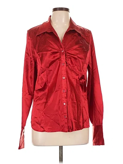 Pre-owned Cato Long Sleeve Blouse In Red