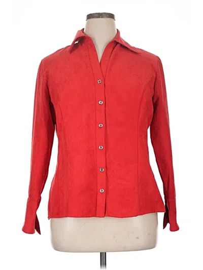 Pre-owned Cato Long Sleeve Blouse In Red