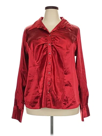 Pre-owned Cato Long Sleeve Blouse In Red