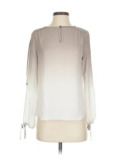 Pre-owned Cato Long Sleeve Blouse In White