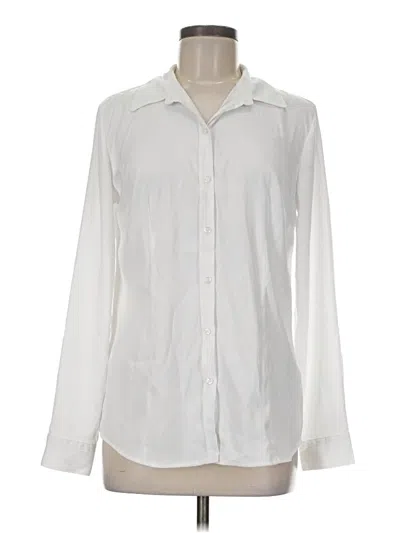 Pre-owned Cato Long Sleeve Blouse In White