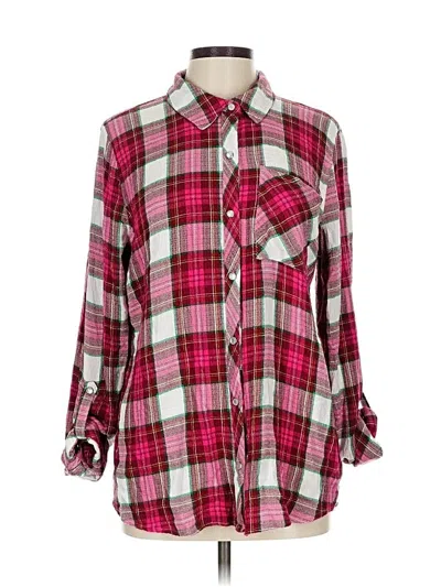 Pre-owned Cato Long Sleeve Button Down Shirt In Pink