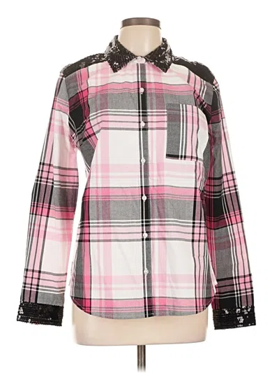 Pre-owned Cato Long Sleeve Button Down Shirt In Pink