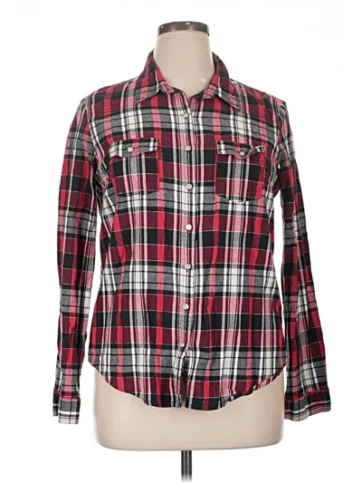 Pre-owned Cato Long Sleeve Button Down Shirt In Red