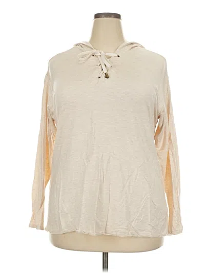 Pre-owned Cato Long Sleeve Henley Shirt In Tan