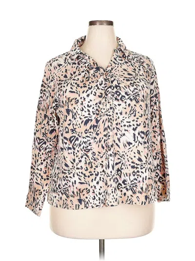 Pre-owned Cato Long Sleeve Polo Shirt In Brown