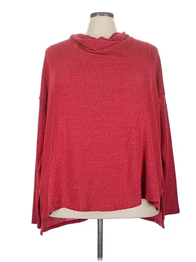 Pre-owned Cato Long Sleeve Top Red Cowl Neck Tops