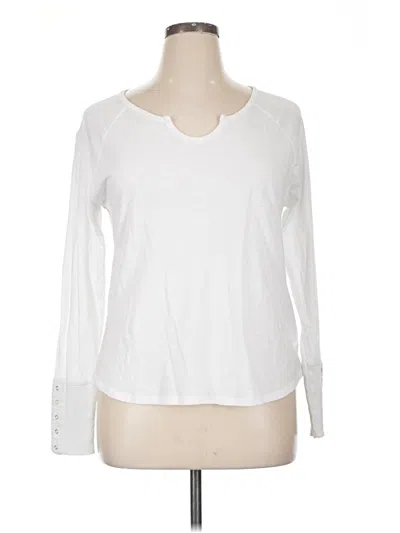 Pre-owned Cato Long Sleeve Top White V-neck Tops