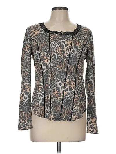 Pre-owned Cato Long Sleeve T-shirt In Brown