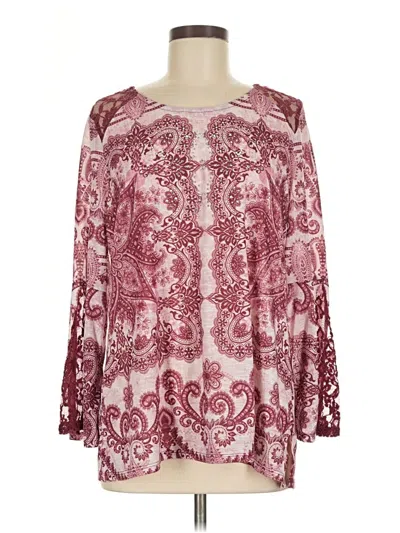 Pre-owned Cato Long Sleeve T-shirt In Burgundy