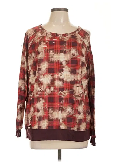 Pre-owned Cato Long Sleeve T-shirt In Burgundy