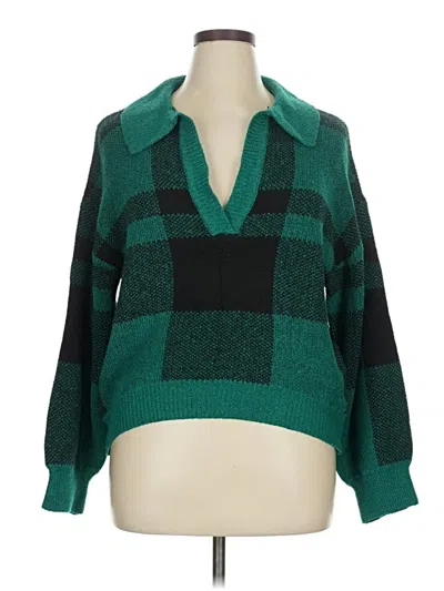 Pre-owned Cato Pullover Sweater In Green