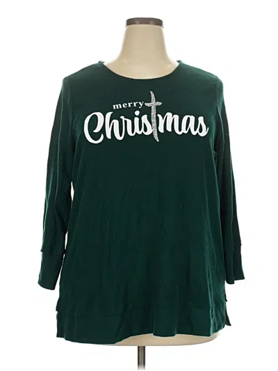 Pre-owned Cato Pullover Sweater In Green