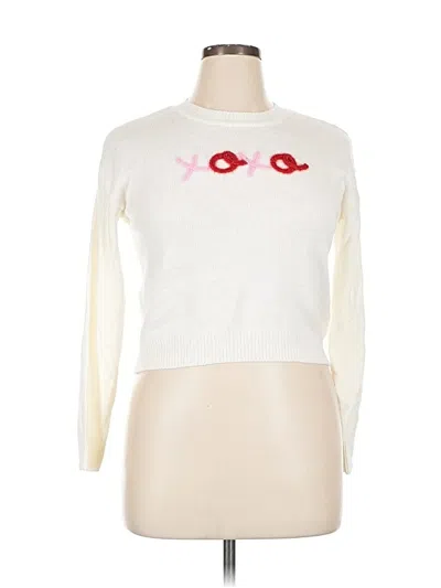 Pre-owned Cato Pullover Sweater In White