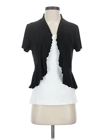 Pre-owned Cato Short Sleeve Blouse In Black