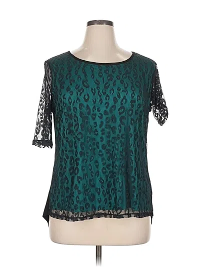 Pre-owned Cato Short Sleeve Blouse In Blue