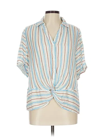 Pre-owned Cato Short Sleeve Blouse In Blue