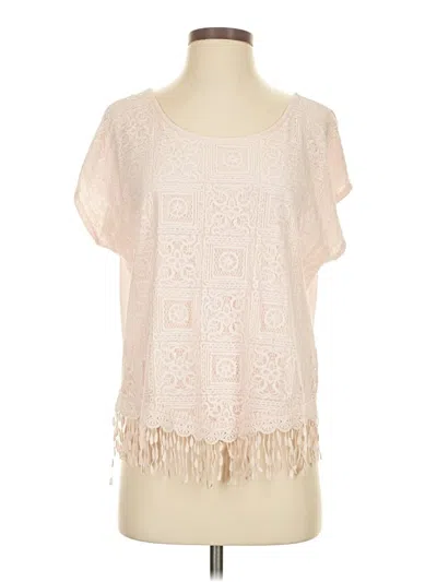 Pre-owned Cato Short Sleeve Blouse In Brown