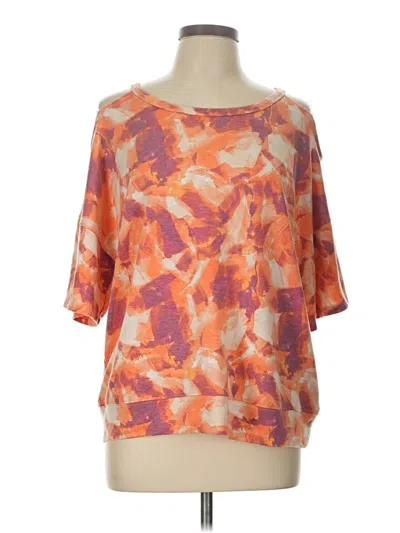 Pre-owned Cato Short Sleeve Blouse In Orange