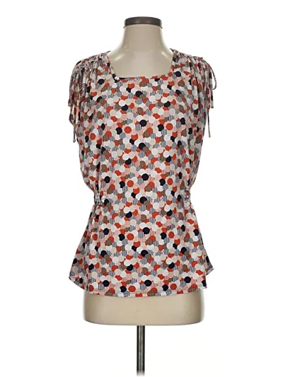 Pre-owned Cato Short Sleeve Blouse In Orange