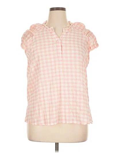 Pre-owned Cato Short Sleeve Blouse In Pink