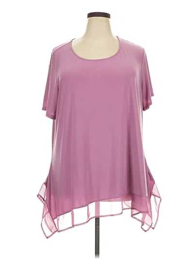 Pre-owned Cato Short Sleeve Blouse In Pink