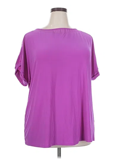 Pre-owned Cato Short Sleeve Blouse In Purple