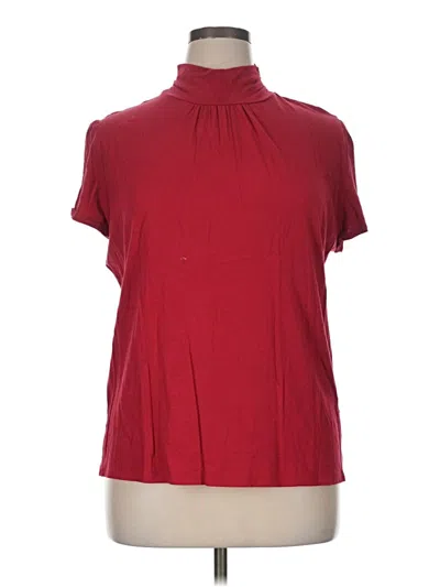 Pre-owned Cato Short Sleeve Blouse In Red